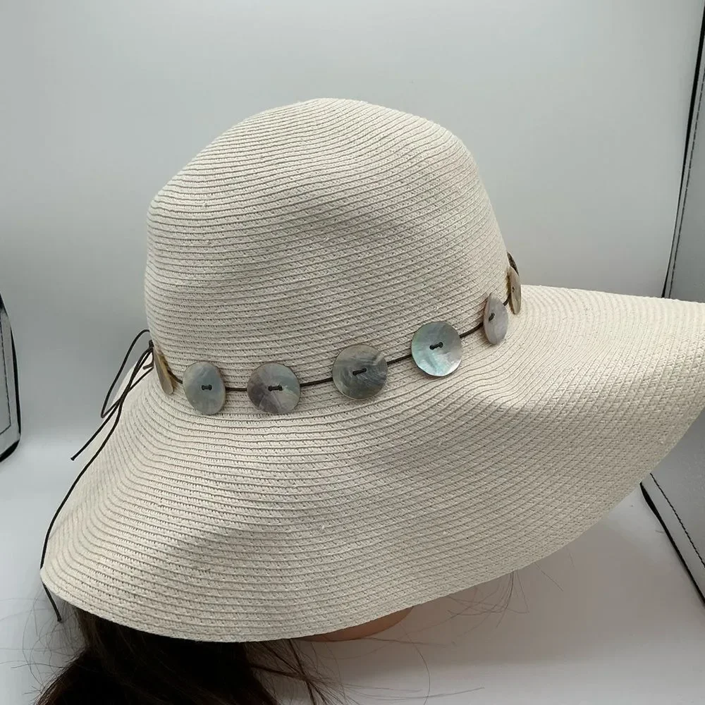 Flora Bella Sun Hat with Shell Accents